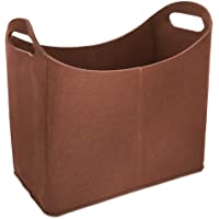 Navaris Cesta de Fieltro para Almacenamiento - Bolsa Rectangular de 40 x 23 x 39.5 CM - Cesto para almacenar leña…